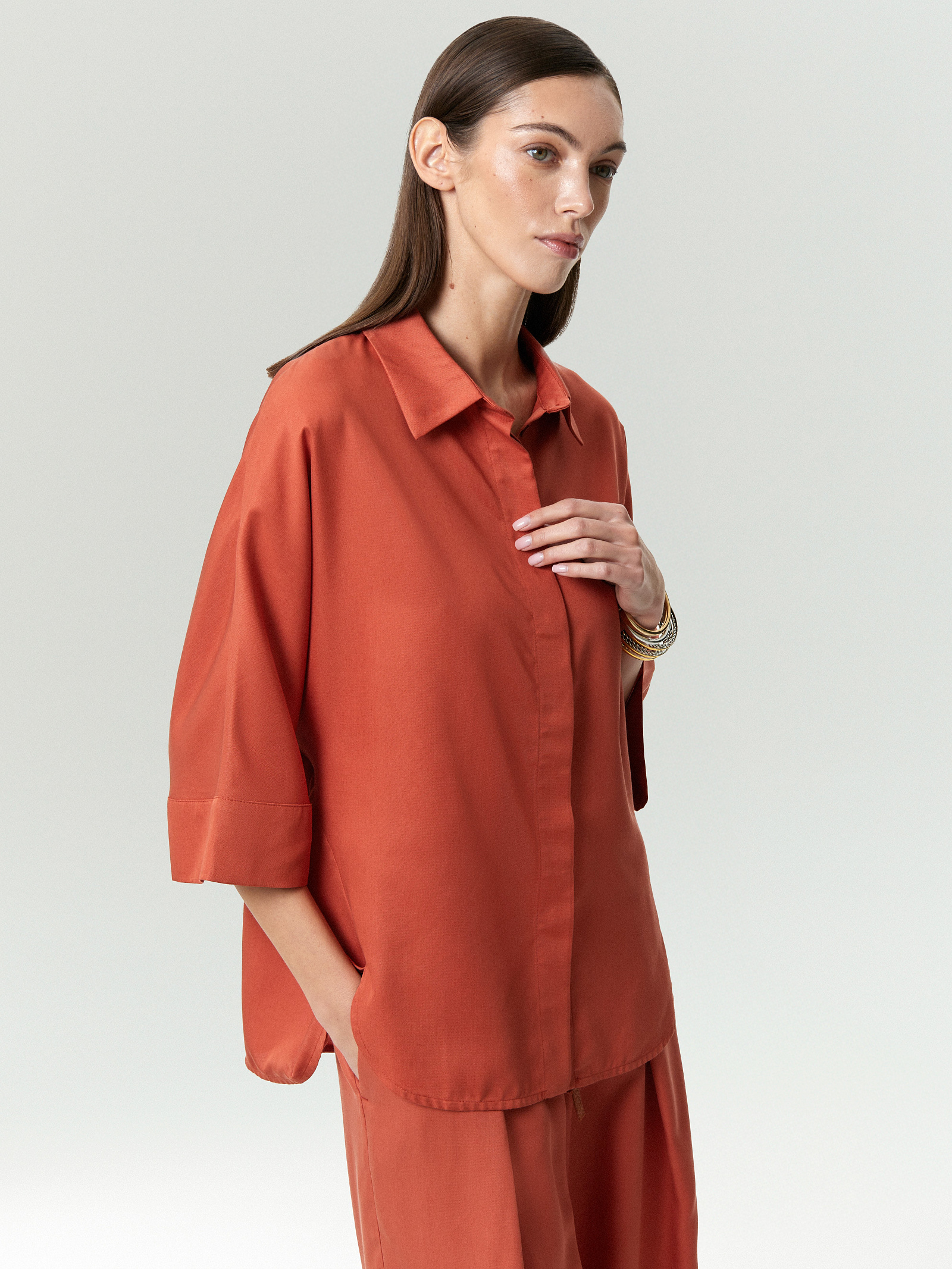 Рубашка из 100% тенсела